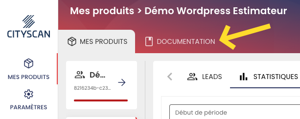 Nouvel onglet documentation sur une solution